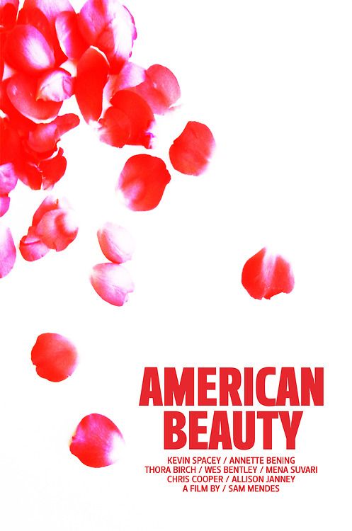 an advertisement for american beauty with rose petals