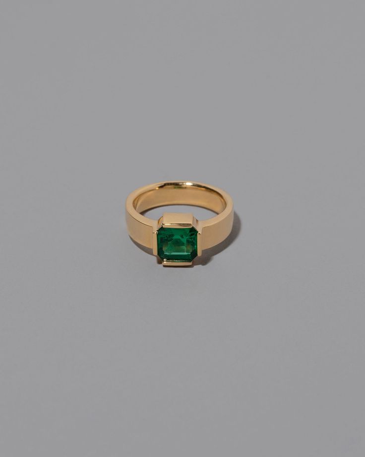 Enfold Ring | Mociun Modern Green Emerald Cut Signet Ring, Emerald-cut Solitaire Signet Ring In Fine Jewelry Style, Classic Emerald-cut Signet Ring With Polished Finish, Mociun Engagement Ring, Modern 14k Gold Emerald-cut Signet Ring, Drinking Decor, Apothecary Candles, Wedding Party Jewelry, Candle Room