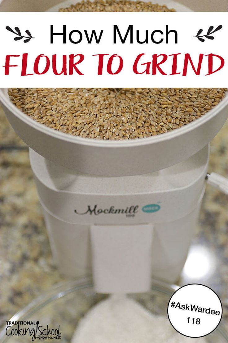 how much flour to grind in a blender with text overlay reading how much flour to grind