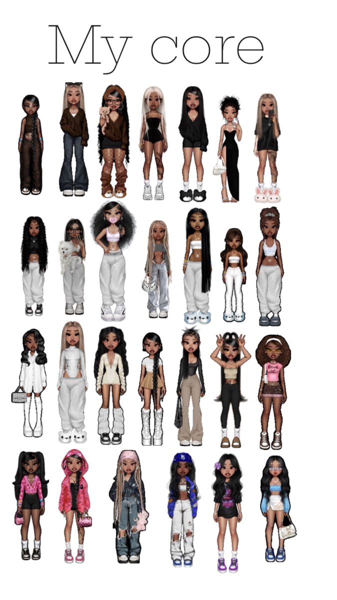 The app is called Everskies Cool Bitmoji Outfits, Everskies Baddie, Sza Fits, Bratz Aesthetic Outfit, Bratz Aesthetic, Girly Fits, Everskies Outfits, My Core, Teen Swag Outfits