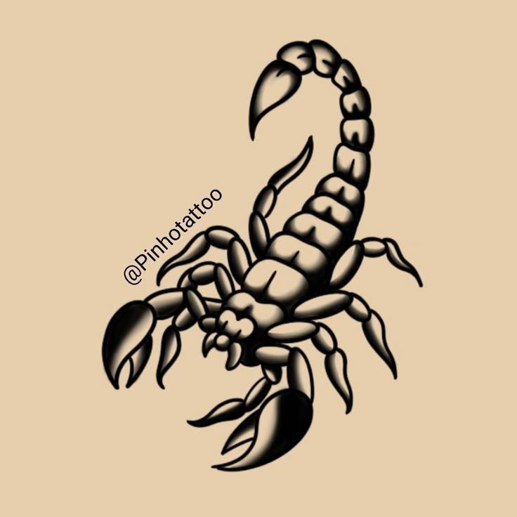 a black and white scorpion tattoo design on a tan background with the words california tattoo written below it