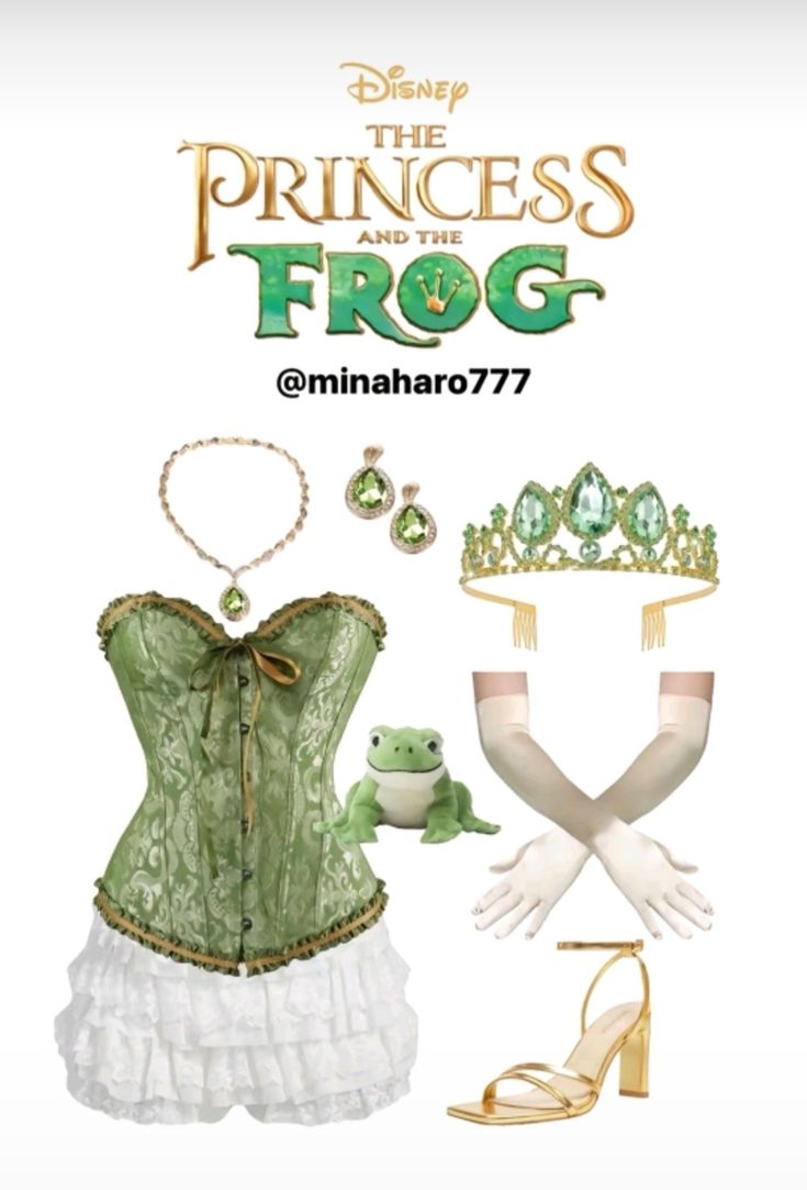 the princess and the frog costume is shown