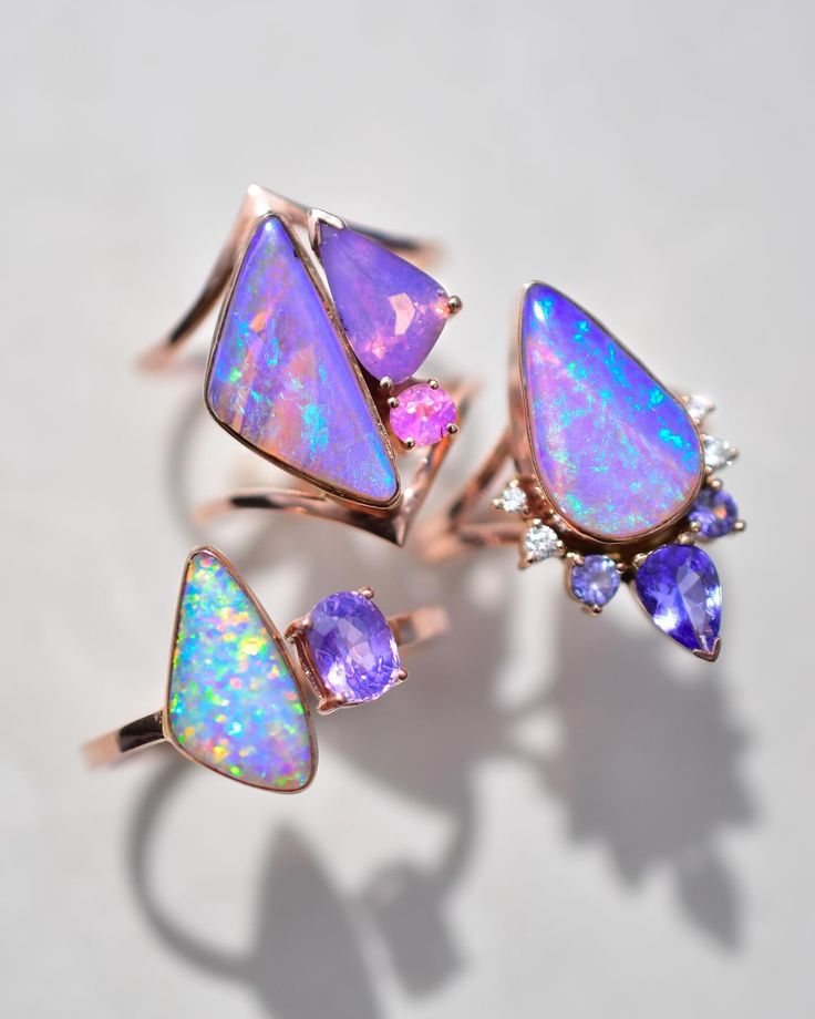 Essences Style, Lavender Sapphire, Lavender Opal, Purple Opal, Rainbow Fire, Opal Ring, Opal Rings, Your Soul, Opal