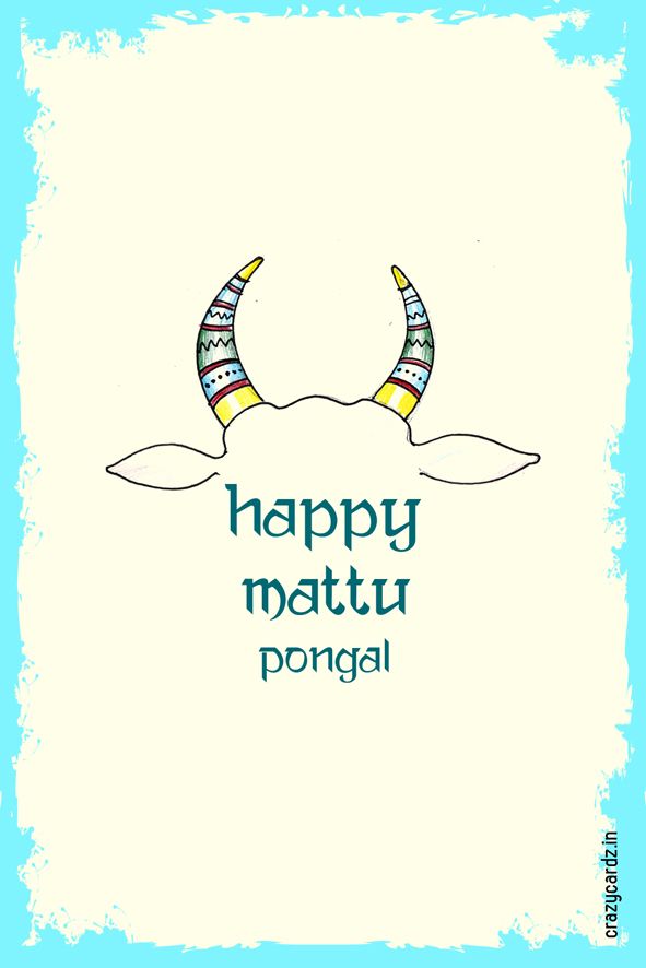 happy mamtu pongal with two horns on it's head and the words