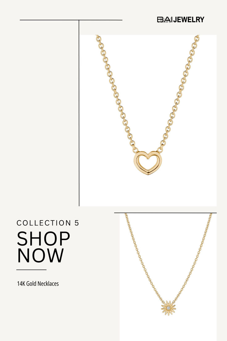 Founded by actress, producer, and songwriter Bailey Bass, BaiBai Jewelry offers the finest jewelry for everyday wear. Each 14k gold necklace is made to order from recycled materials, sourced and cast in NYC. Shop the best 14k jewelry today by clicking the link. Timeless Necklaces For Valentine's Day, Classic Open Heart Jewelry For Valentine's Day, Timeless Heart-shaped Necklace For Valentine's Day, Classic Heart Cut Jewelry For Everyday, Timeless Yellow Gold Jewelry For Valentine's Day, Classic Jewelry With Delicate Chain For Valentine's Day, Classic Open Heart Jewelry For Everyday, Classic Necklace With Delicate Chain For Valentine's Day, Classic Delicate Chain Jewelry For Valentine's Day