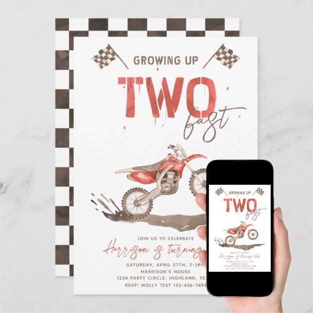 Red Dirt Bike, Bike Birthday Parties, Dirt Bike Party, Racing Birthday, Bike Birthday, Dirt Bike Birthday, Invitation 1st Birthday, Red Dirt, 1st Birthday Invitations