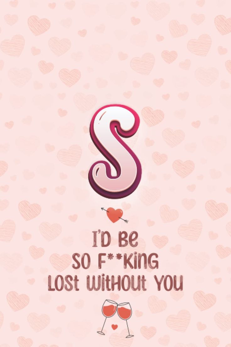 a pink background with hearts and the letter s