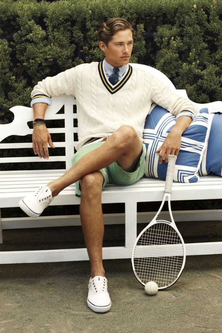 Travis Davenport & Kahari Mays Front Polo Ralph Laurens Resort 2013 Campaign image polo004 800x1200 Old Money Tennis Outfit, Money Moodboard, Old Money Tennis, Mode Tennis, Outfit Herren, Look 80s, Preppy Man, Tennis Sweater, Preppy Mode