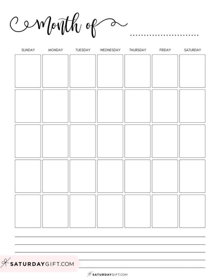 the free printable calendar is shown in black and white