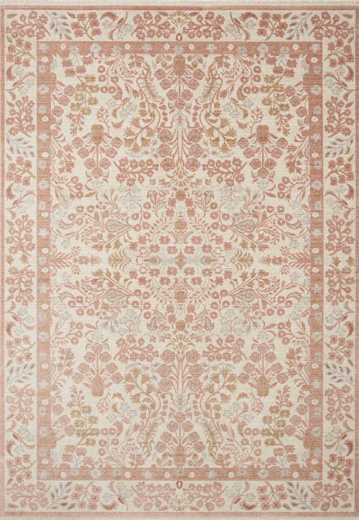 a rug with an ornate design on the front and back sides, in red and white colors