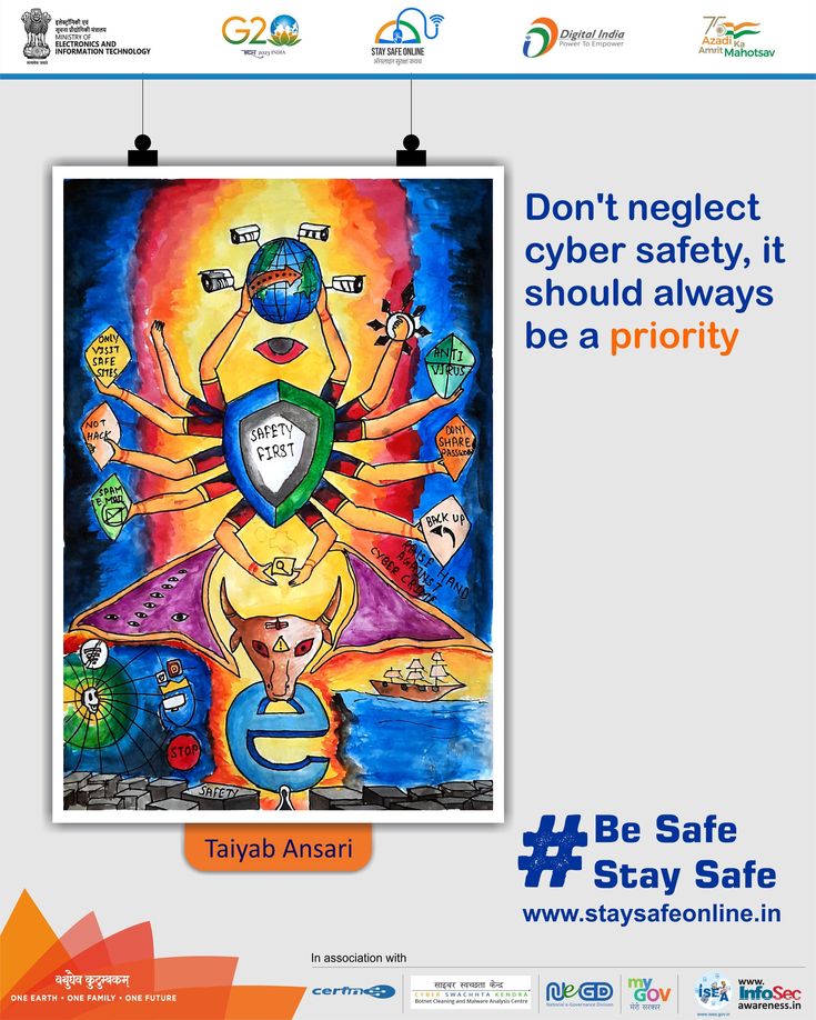 a poster with the words stay safe on it