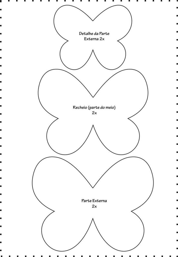 the paper butterfly cut out is shown in three different shapes and sizes, including one with four