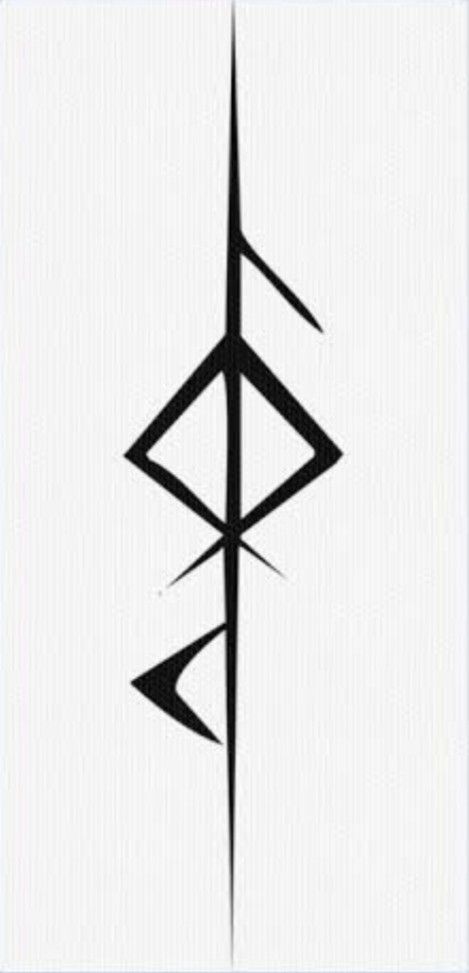 the symbol for an arrow is shown in black ink on a white background with a blue border