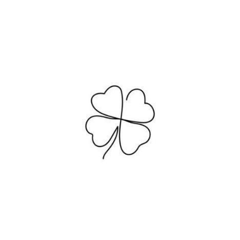 a four leaf clover tattoo on a white background