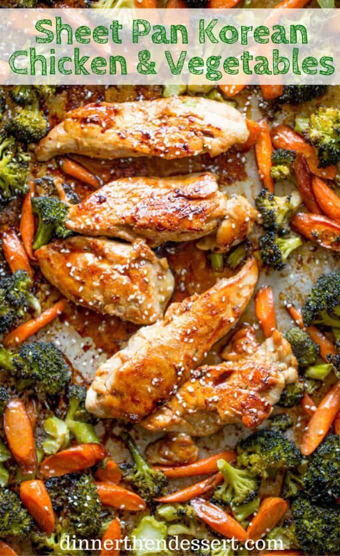 sheet pan korean chicken and vegetables