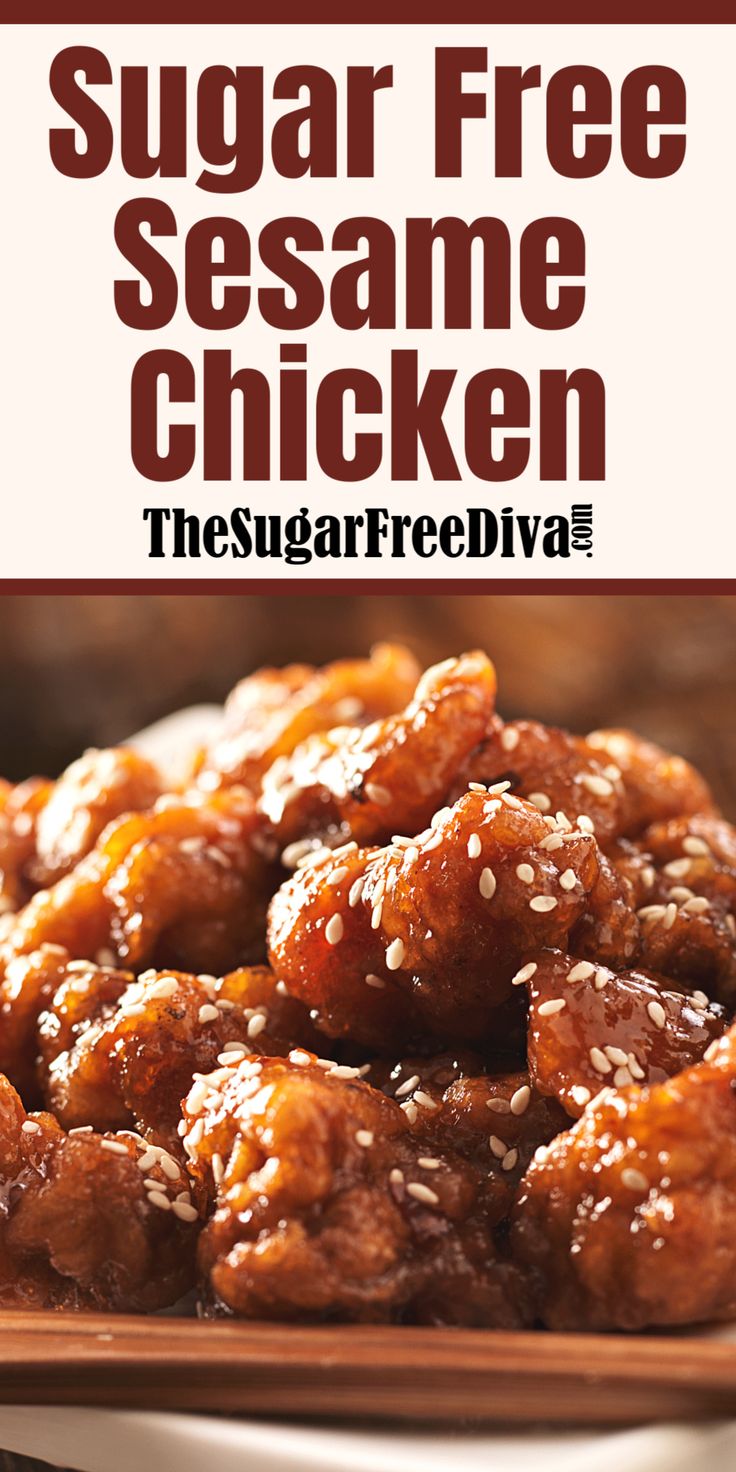 the sugar free sesame chicken is ready to be eaten