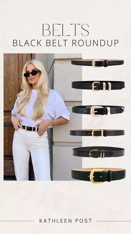 Black Leather Womens Belt, Belts For Fall 2023, Leather Belt Women Outfit, Trending Belts For Women, Black And Gold Belt Outfit, Black Leather Belt Outfit, Black Leather Belt Women's, Classic Belts For Women, Fashion Belts 2024