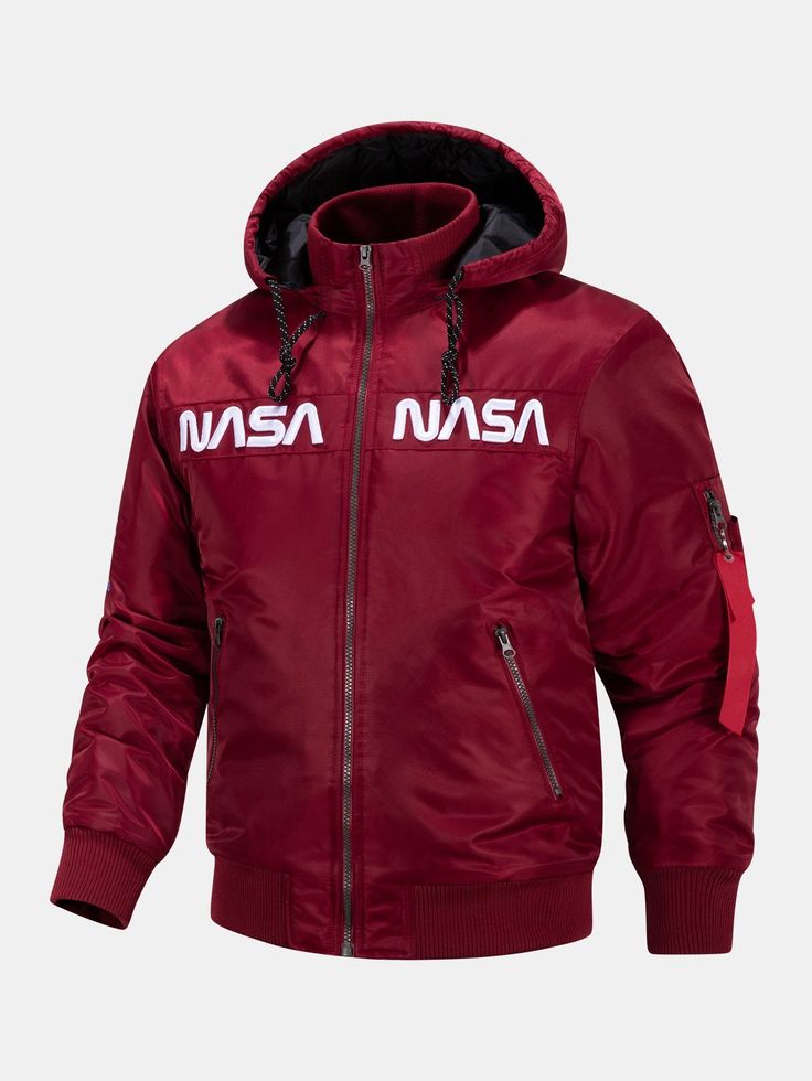 Material: polyesterPackage included: 1*Jacket Nasa, Bomber Jacket, Embroidery