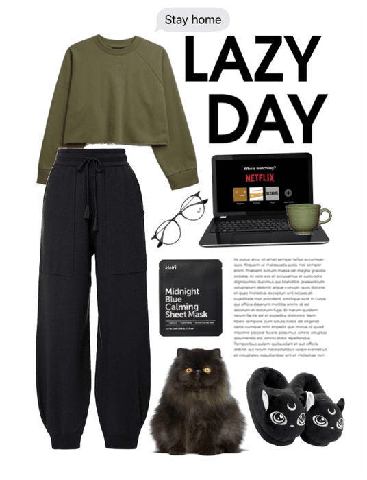 Stay Home Outfit | ShopLook #outfit #fashion #relax #inspo #chill #chic #egirl #vsco #netflix #pajamas #soft #challenge #polyvore #tiktok #staysafe #food #casual Cute Lazy Outfits For Winter Lounge Wear, Chill Stay At Home Outfits, Lazy Outfits Home, House Wear Outfits Korean, Work From Home Fits, Comfy Home Outfits Aesthetic, Stay At Home Winter Outfits, Cozy Casual Outfits Summer, Korean Casual Home Outfit