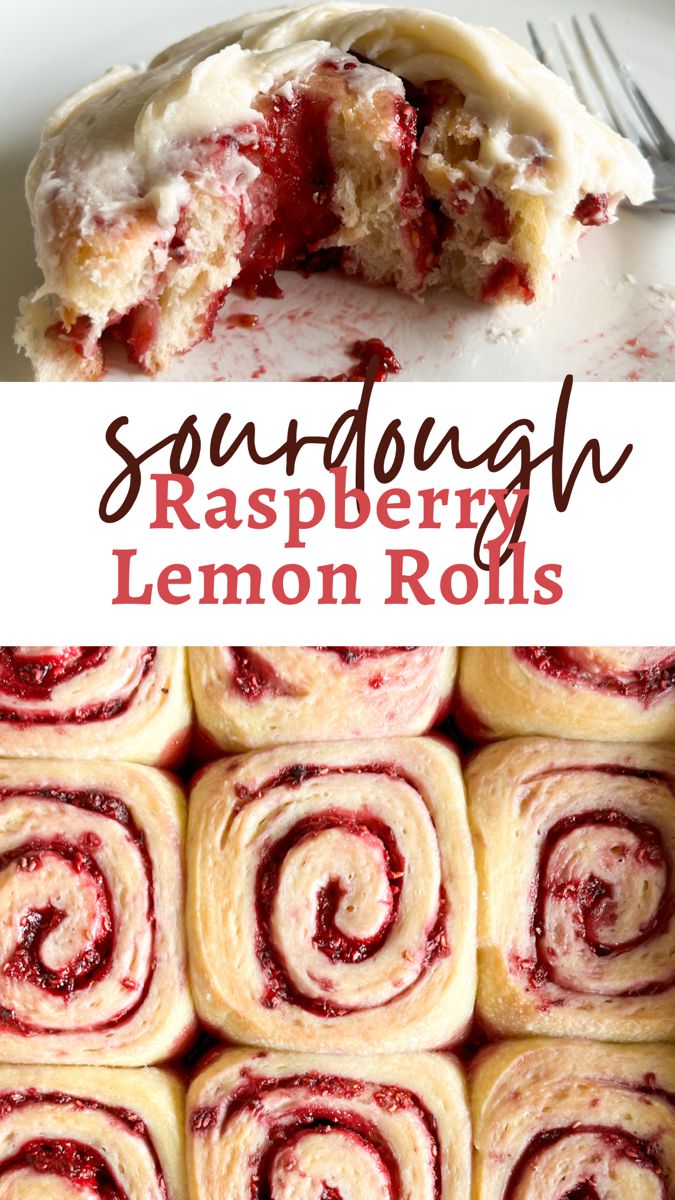 strawberry raspberry lemon rolls on a white plate