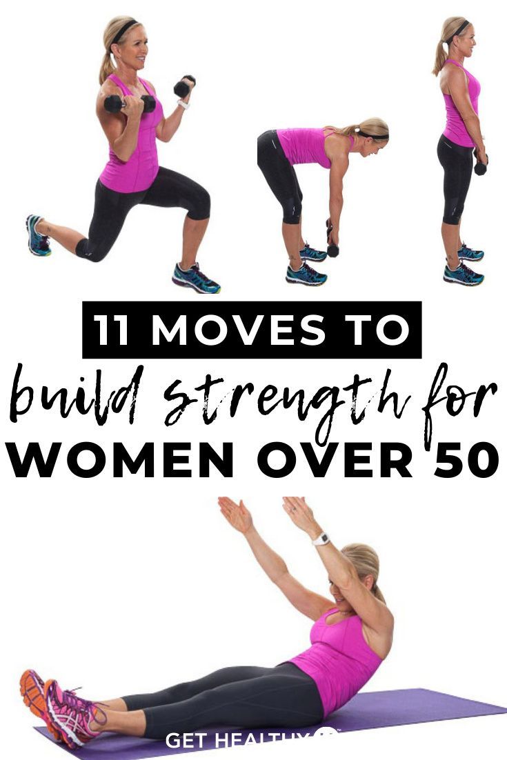 a woman doing exercises with dumbs to build strength for women over 50 on her stomach