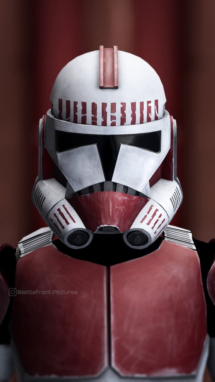 a star wars character is wearing a helmet