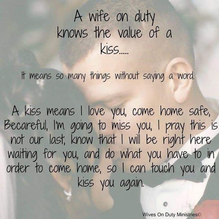 a man in a tuxedo kissing a woman's face with the words, a wife on duty knows the value of a kiss