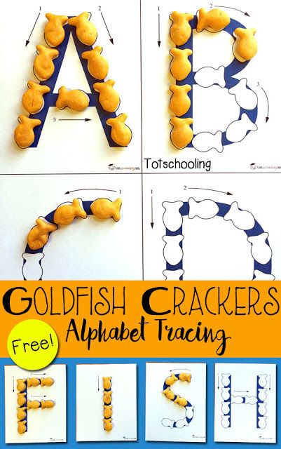 goldfish crackers alphabet practice with free printables