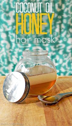 Homemade Coconut Oil and Honey Nourishing Hair Mask Tutorial - Mad in Crafts Honey Hair Mask, Homemade Coconut Oil, Coconut Oil Hair Mask, Diy Kosmetik, Honey Hair, Coconut Oil Hair, Beauty Recipe, Nourishing Hair, Homemade Beauty Products