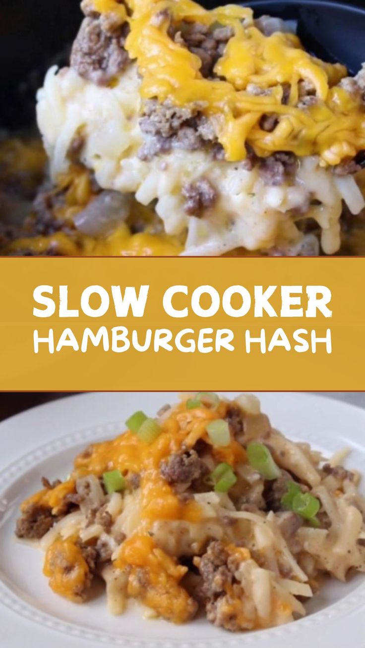 Slow Cooker Hamburger Hash Crockpot Hashbrown Recipes, Hashbrown Crockpot Recipes, Slow Cooker Hamburger Hash, Slow Cooker Hamburger, Hashbrown Potatoes, Family Casseroles, Hamburger Hash, Frozen Hashbrowns, Slow Cooker Casserole