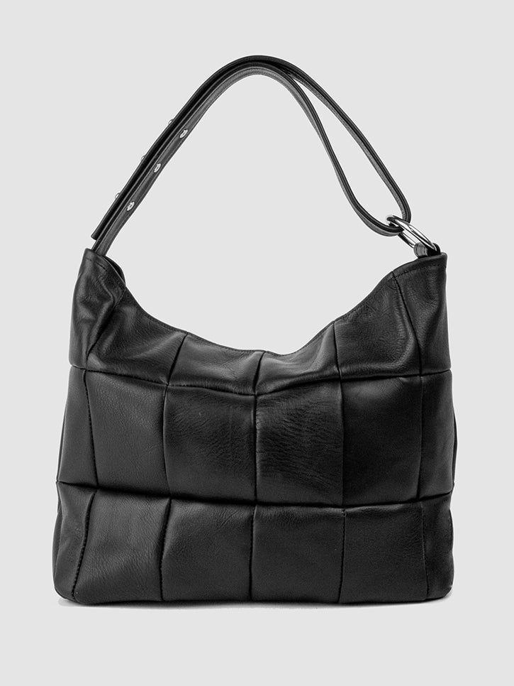 SONYA LEE | CAMIA | RECYCLED LEATHER LAPTOP BAG | Handmade in Canada. – Sonya Lee Laptop Essentials, Contemporary Patchwork, Slouch Bag, Large Belt, Slouch Bags, Bowling Bags, Recycled Leather, Womens Tote, D Ring