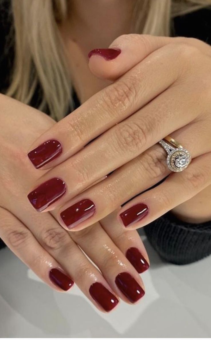 Dark Red Nails, Wine Nails, Cherry Nails, Gel Nail Kit, Burgundy Nails, Christmas Nails Acrylic, Jelly Nails, Strong Nails, Square Acrylic Nails