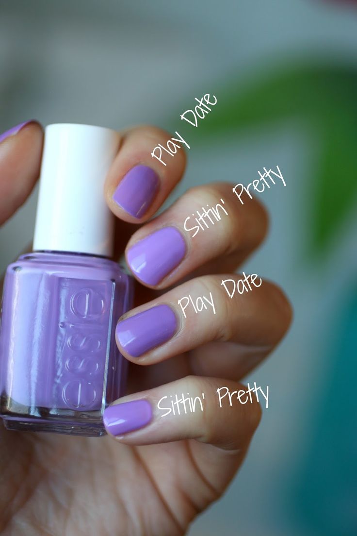 Essie sittin pretty vs essie play date Essie Play Date, Essie Purple, Essie Go Ginza, Mani Colors, Pretty Nails For Summer, S And S Nails, French Tip Manicure, Real Nails, Pretty Nail Colors