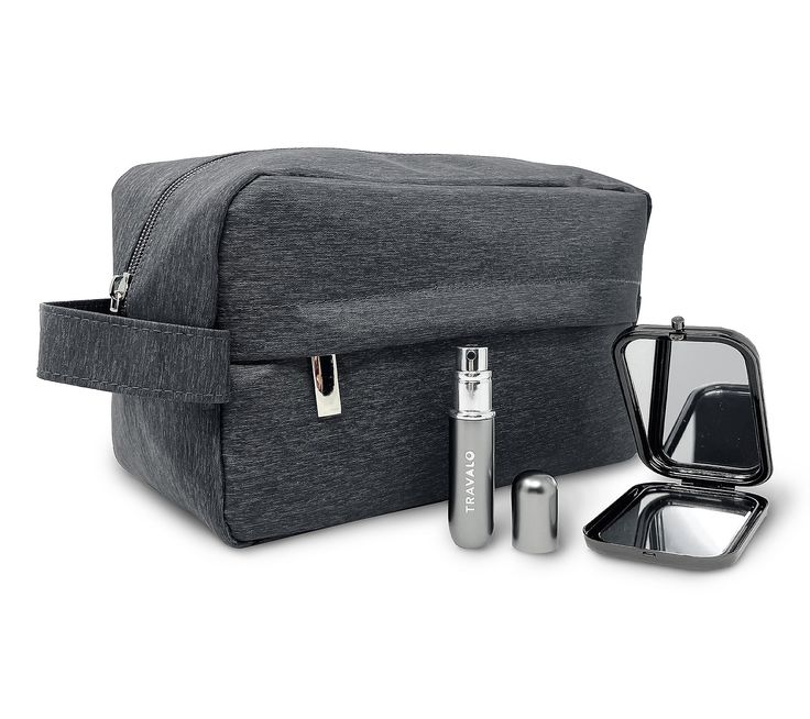 Set off for any adventure with this travel gift set that includes a dopp kit, atomizer, and compact mirror. From Youzey. Travel Gift Set, Mens Travel, Dopp Kit, Compact Mirror, Travel Gifts, Makeup Brushes, Gift Set, Beauty Makeup, Mirror