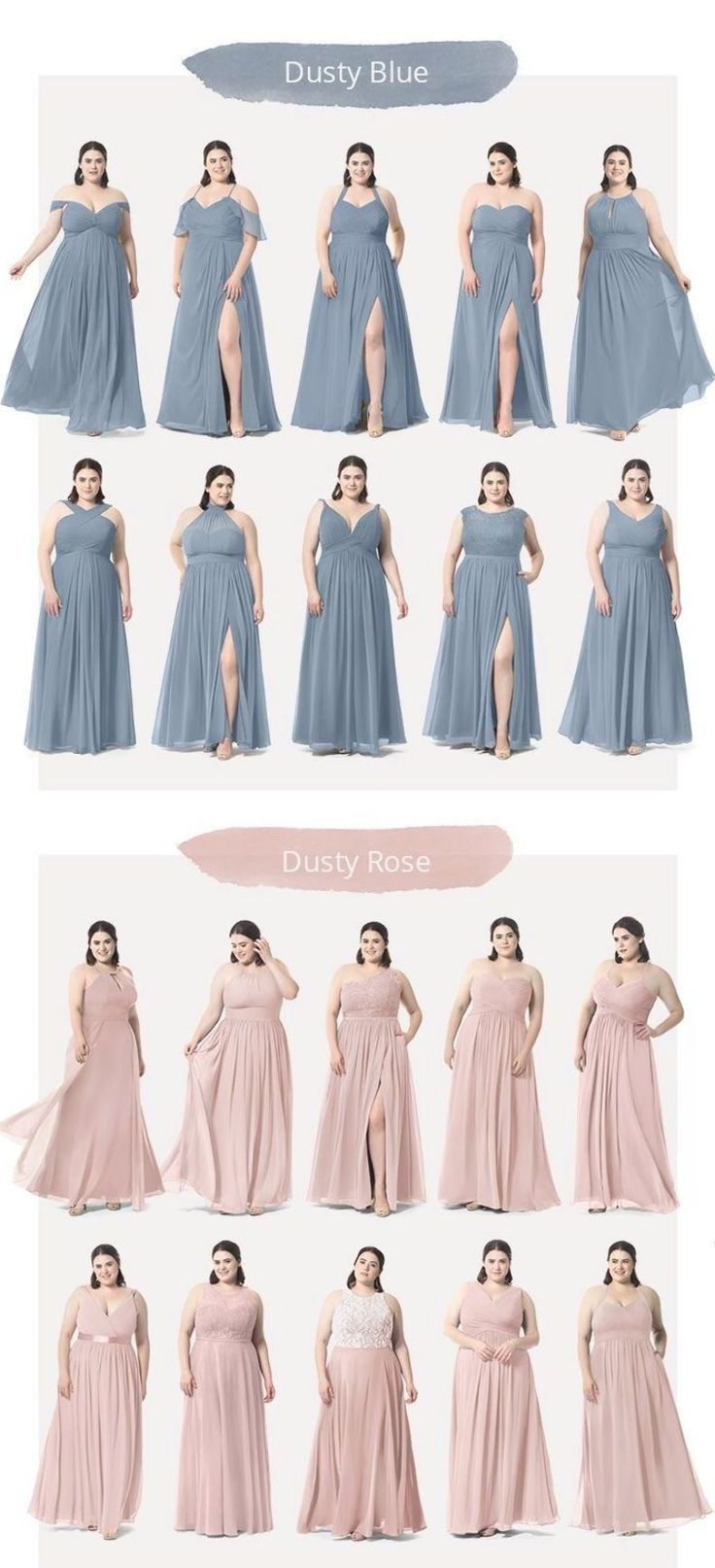 the different types of dresses are shown in this image