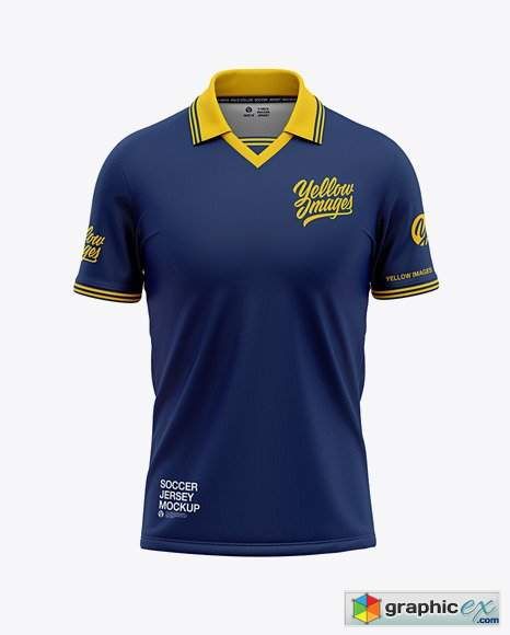 a blue and yellow polo shirt with the golden state warriors on it's chest