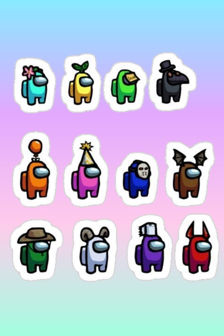 some stickers that are on the back of a cell phone, with different shapes and sizes