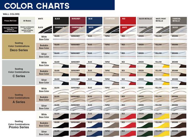 the color chart for all types of paint colors and their names on this page are also available