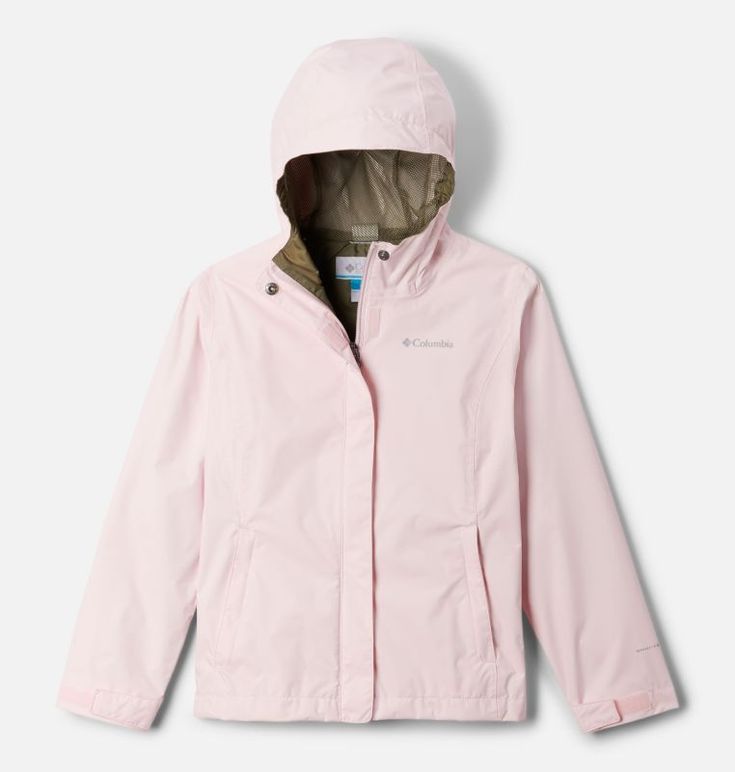 Family hikes are on, rain or shine, with this waterproof-breathable rain jacket complete with mesh lining for airflow and adjustable details to help her dial in the fit. Cute Raincoat Aesthetic, Rain Coat Aesthetic, Cute Winter Jackets, Rain Coats For Women, Rain Outfits, Kids Rain Gear, Cute Rain Jacket, Ski Fit, Cute Raincoats