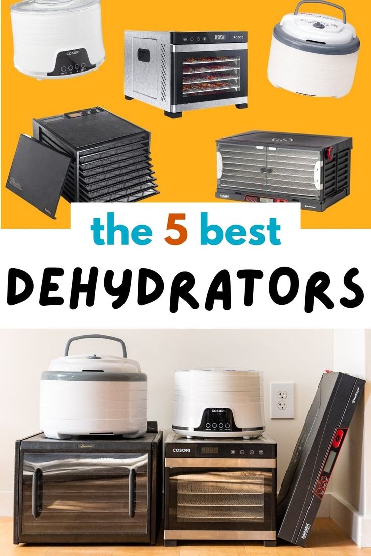 the 5 best dehydrators for home and office use, with text overlay