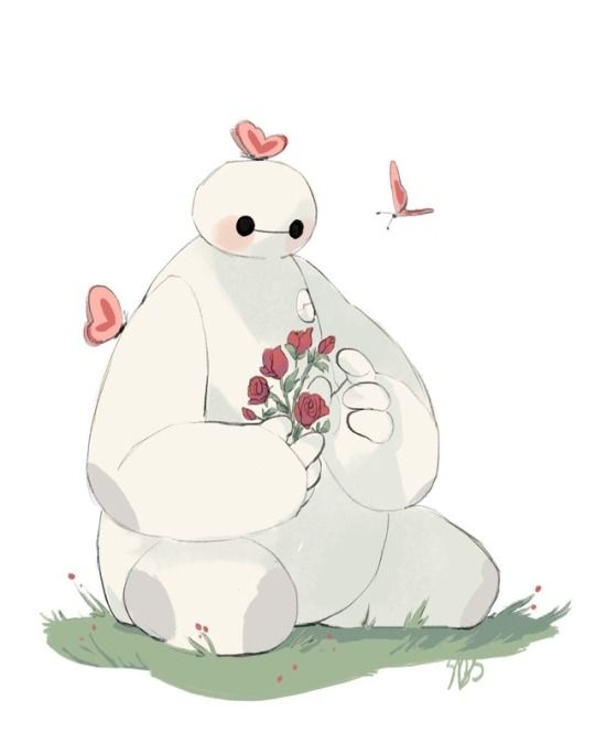 a white teddy bear sitting on the ground holding a bouquet of roses and a butterfly