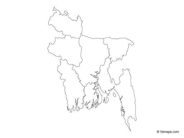 an outline map of the country of india