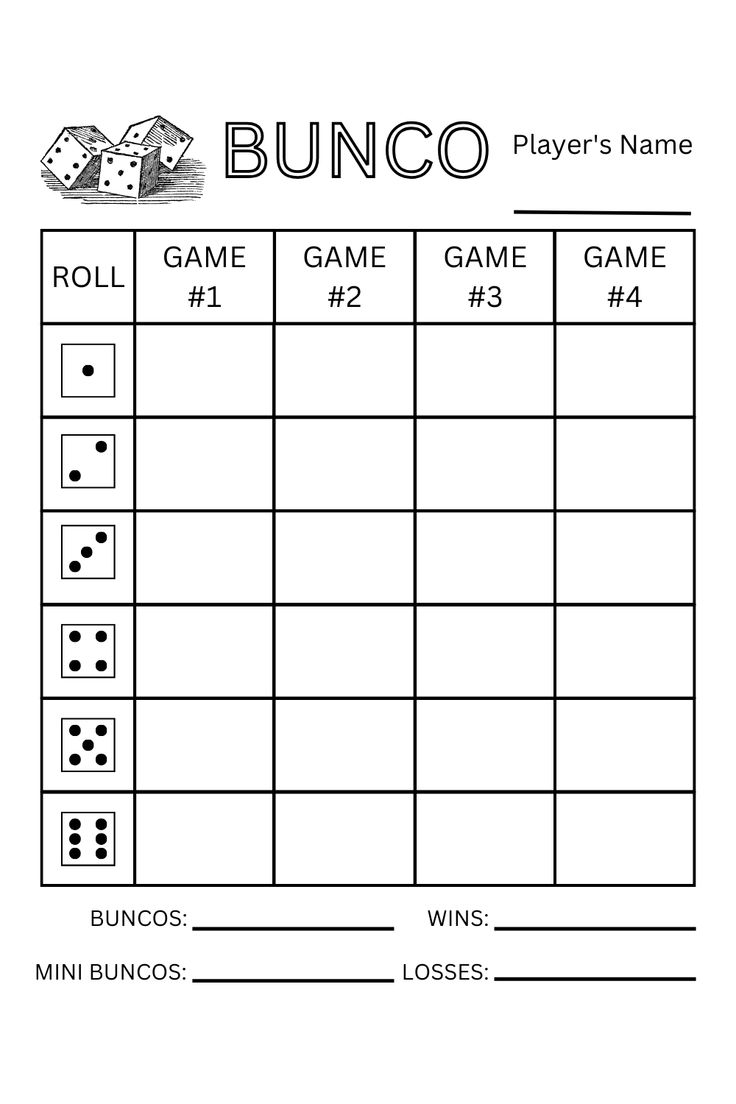 a printable game board with dices and numbers for the word's name