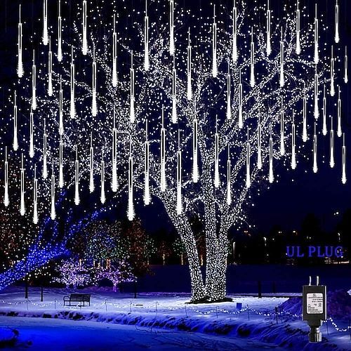 a large tree with many lights hanging from it's branches