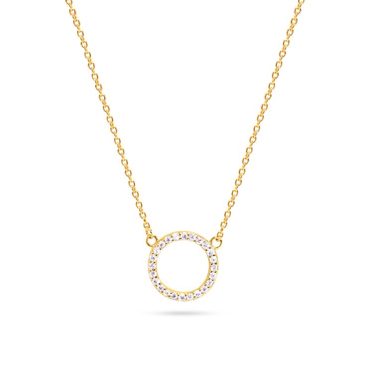 White, pave set cubic zirconias set in a beautiful circle. Pendant is mounted to chain with two jump rings, not threaded. In your choice of sterling silver or rose gold. 10mm Circle Detail White Cubic Zirconia Spring Ring Closure 17 inches long with a 2 inch extender White Gold Circle Necklace With Halo, Yellow Gold Cubic Zirconia Circle Necklace, Delicate Chain Open Circle Necklace, Delicate Gold Open Circle Necklace, Delicate Yellow Gold Open Circle Necklace, Ring Icon, Dainty Necklaces, Chevron Necklace, Halo Necklace