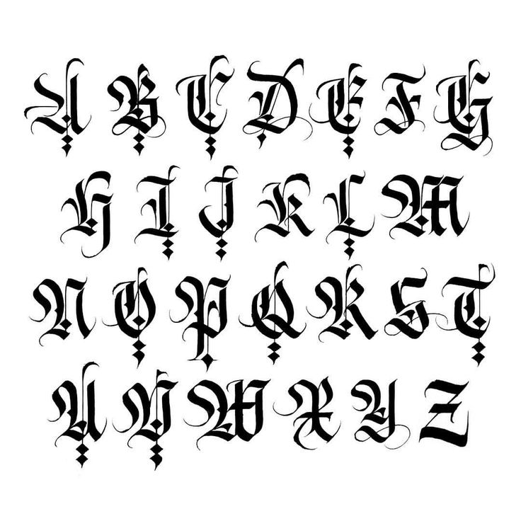 an old english type of calligraphy