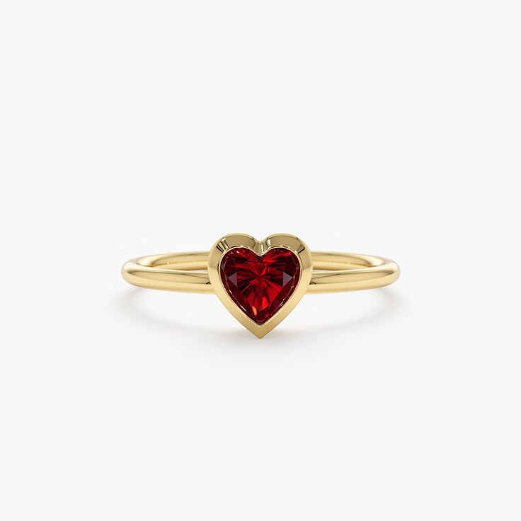 Heart Shape Rings Gold, Push Ring, Heart Shape Rings, Red Heart Ring, Heart Cut Ring, Heart Engagement Ring, Shuffle Outfits, Memory Ring, Rings Red