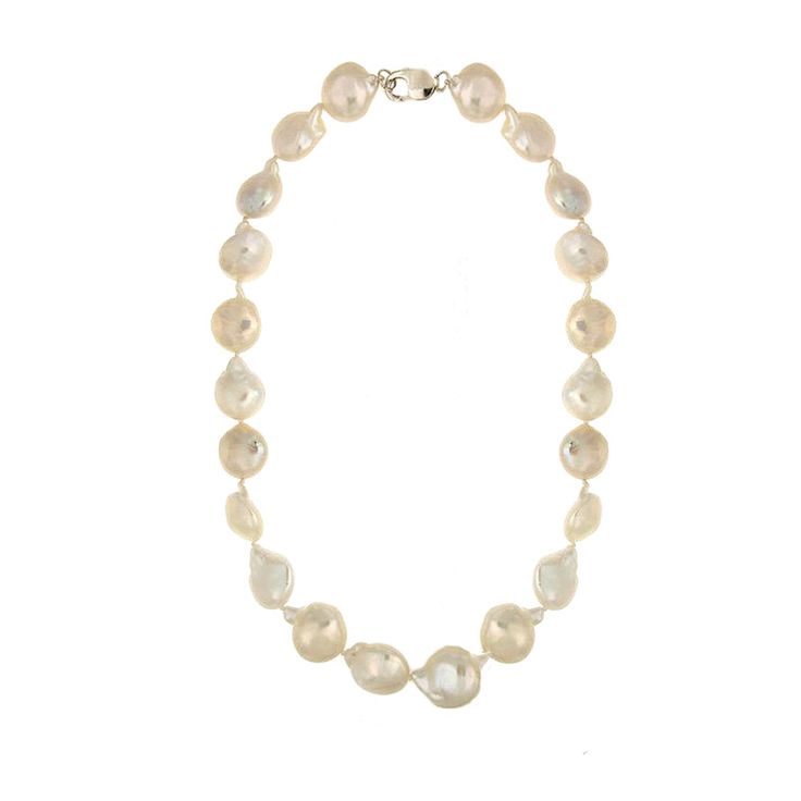 White Baroque Pearl Necklace  Clasp: Yellow Gold Plated Over Silver Luxury Briolette Pearl Necklace For Formal Occasions, Luxury Oval Jewelry For Opera, Luxury High Luster Necklaces For Formal Occasions, Elegant Baroque Pearl Necklace With Round Beads, Elegant Baroque Pearl Beaded Necklace, Elegant Oval Necklace For Evening, Luxury Teardrop Pearl Necklace, Elegant Baroque Pearl Necklace For Formal Occasions, Formal Necklaces With Round High Luster Beads