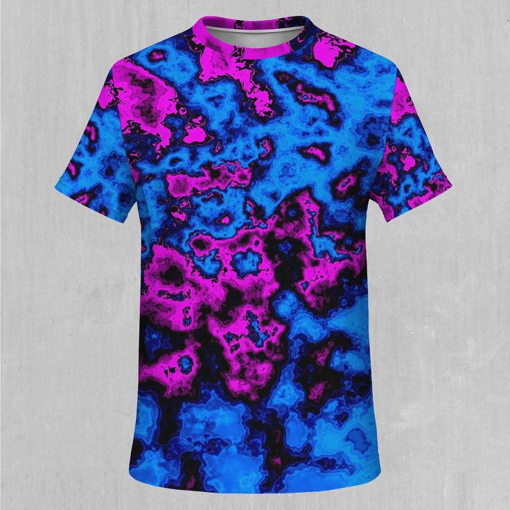 Our all over tees are printed with a high definition design onto ultra-soft fabric and then individually sewn together ensuring a comfortable fit. This item is made to order. Please allow 2-7 business days before shipment. Specifications: * 100% polyester * Crewneck * Fabric weight: 6 oz/yd² * High definition print Casual Purple T-shirt With Sublimation Print, Blue Cotton Sublimation Crew Neck T-shirt, Blue All Over Print T-shirt For Streetwear, Blue T-shirt With All Over Print For Streetwear, Purple Graphic Tee With Sublimation Print, Purple Short Sleeve Top With All Over Print, Blue Cotton Crew Neck Sublimation Design, Blue Short Sleeve Sublimation T-shirt With Custom Print, Blue Crew Neck Cotton Sublimation T-shirt