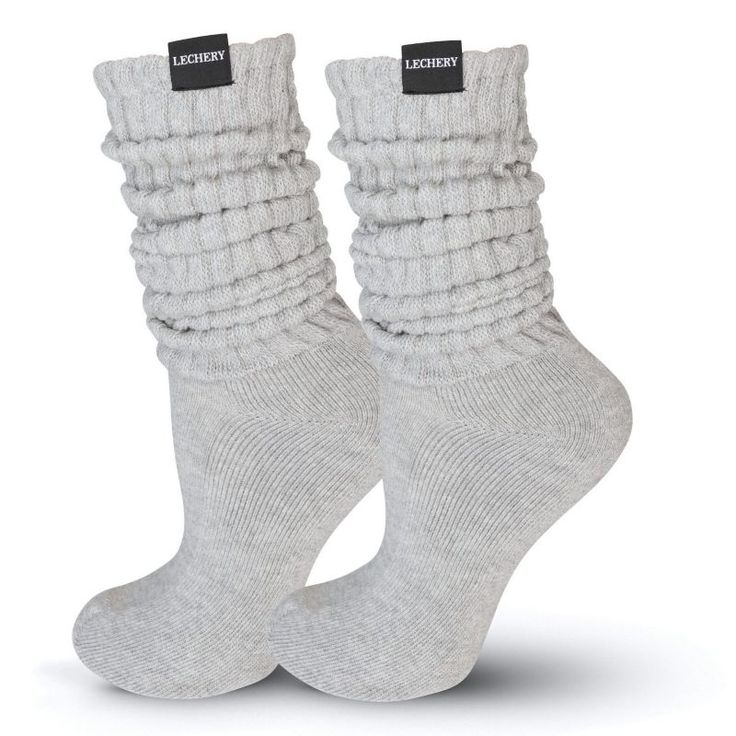 Elevate your sock game with LECHERY's slouchy Scrunch Socks, a trendy blend of style and comfort. Elevate your sock game with LECHERY's slouchy Scrunch Socks, a trendy blend of style and comfort. FEATURES Soft and cozy Unique scrunch designFIT DETAILS Fits up to shoe size 12 Slouchy silhouette One size fits mostFABRIC & CARE Cotton, polyamide, elastane Hand wash Color: Grey. Gender: female. Age Group: adult.